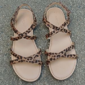 Leopard print sandals SZ 4